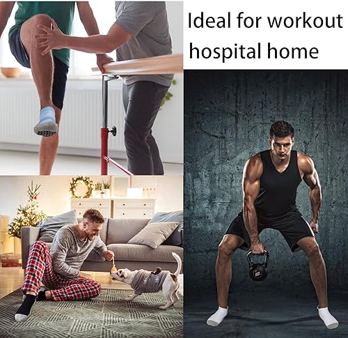 Miniatura 2 de Calcetines antideslizantes de yoga con agarre acolchado para pilates, barre para entrenamiento en casa, hospital, calcetines antideslizantes para
