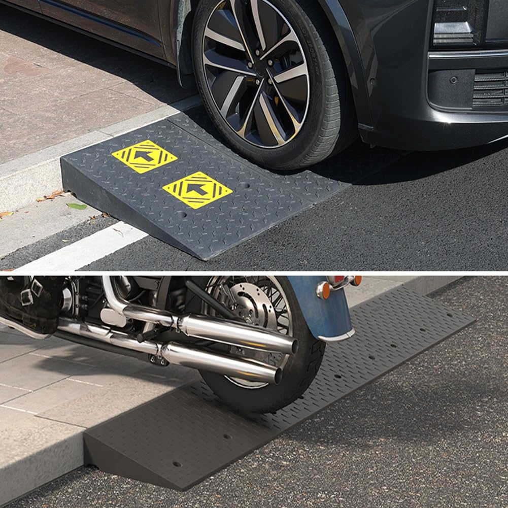 Rampy najazdowe/progi najazdowe, wysokość 4/5/6 cali, rampy samochodowe dla wózków inwalidzkich, schodów domowych, motocykli, kosiarek do trawy.(Rise 12cm (4.7 inch))
