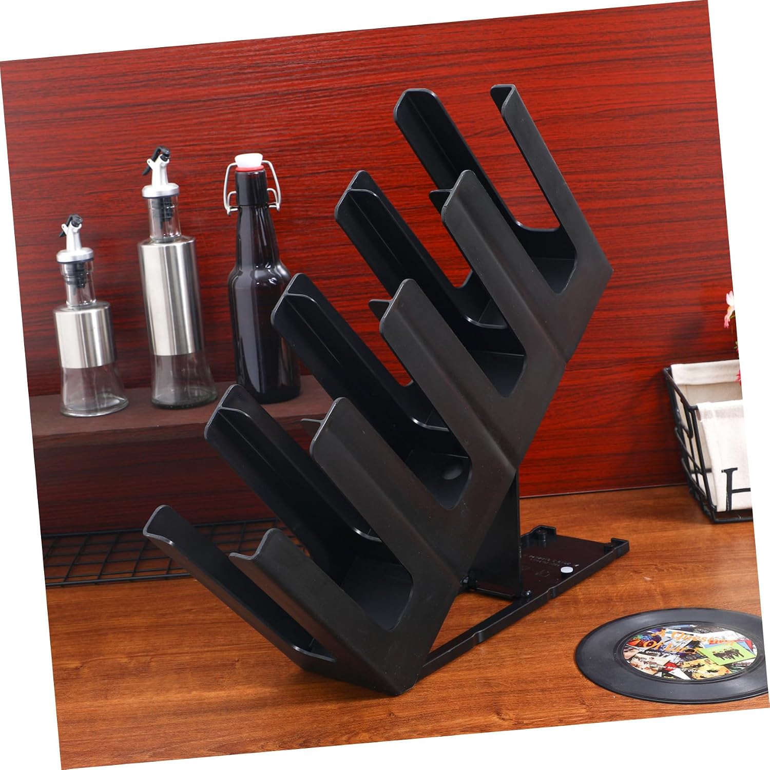STOBOK Adjustable Foldable Paper Cup Holder Multi-Functional Organizer Rack for Bars and Restaurants Space-Saving Design Easy to Use Stylish Appearance