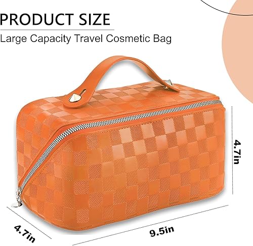 Miniatura 6 de GUZINC Bolsa de maquillaje de viaje para mujer, Naranja, Vida cotidiana
