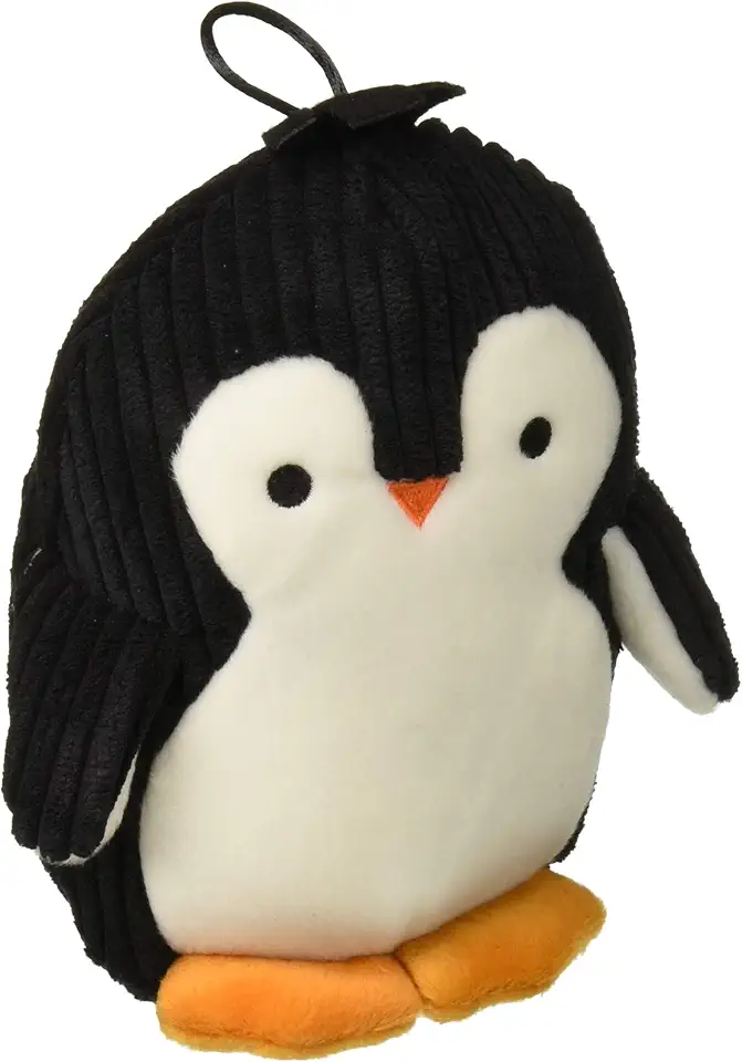 TrustyPup Brinquedo de pelúcia para cachorro Penquin com barulho silencioso, preto e branco, médio, número do modelo: 71136-99997-012