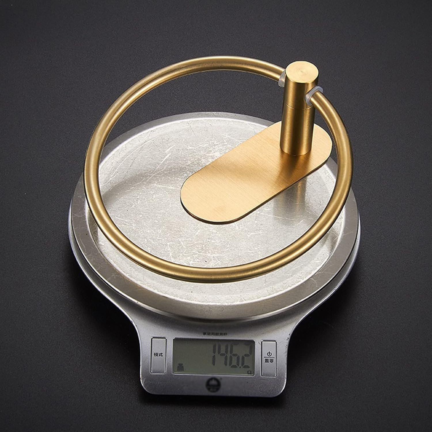 LSLYTQ 304 Stainless Steel Bathroom Light Luxury Brushed Gold Towel Ring, Nordic Toilet Towel Holder Towel Rack