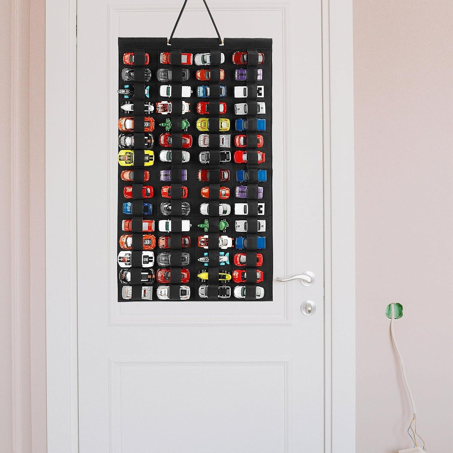 Ciieeo Martial Arts Belt Display Rack and Taekwondo Belt Wall Holder with Felt Hanging Storage Bag Black for Medal Organization at Home Or