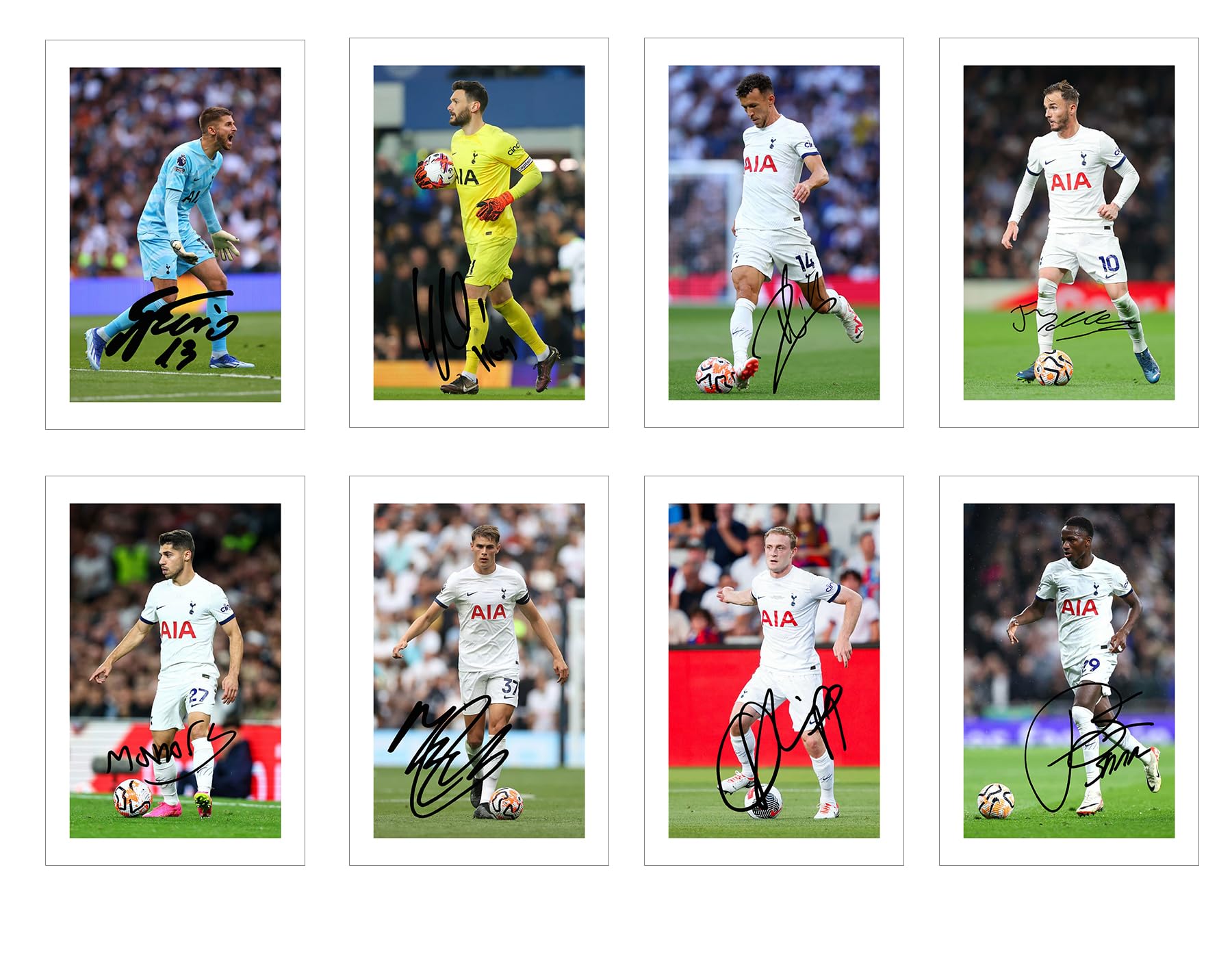 Set of 20 Tottenham Hotspur 2023/24 Players Signed 6X4 Inch Photo Prints With Pre Printed Signatures Autograph Kids/Men/Women Gift