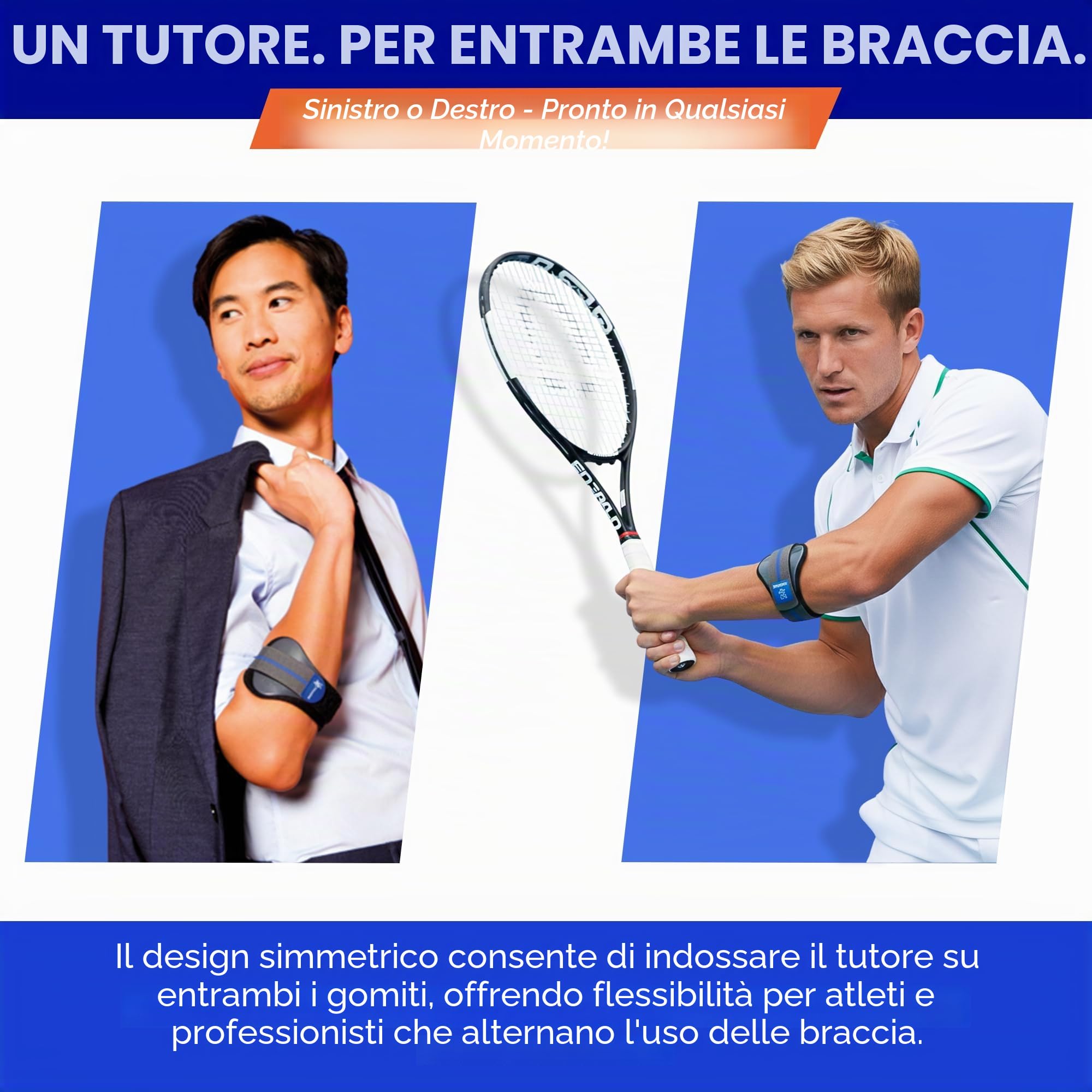 Epi-Med Pro Master - Tutore anti-epicondilite, disponibile in 5 misure., Grey
