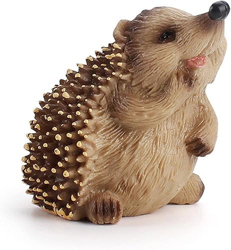 Miniatura 4 de Naysku Figura de erizo de 34 piezas, estatua de jardín de hadas, estatuas de jardín de erizo de plástico, figuras de jardín de animales para patio