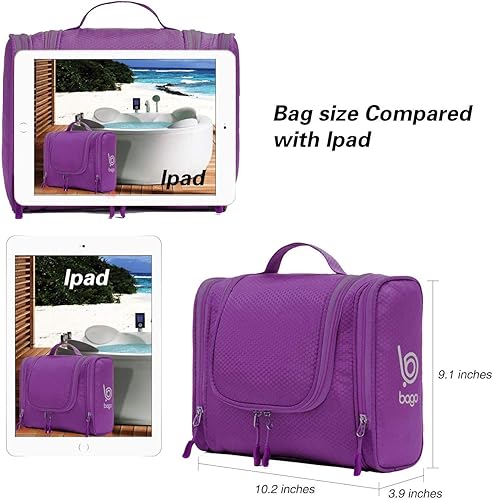 Miniatura 115 de Bago Neceser de viaje para mujeres y hombres, tamaño XL, impermeable, para colgar y artículos de aseo personal, bolsa de aseo grande para baño