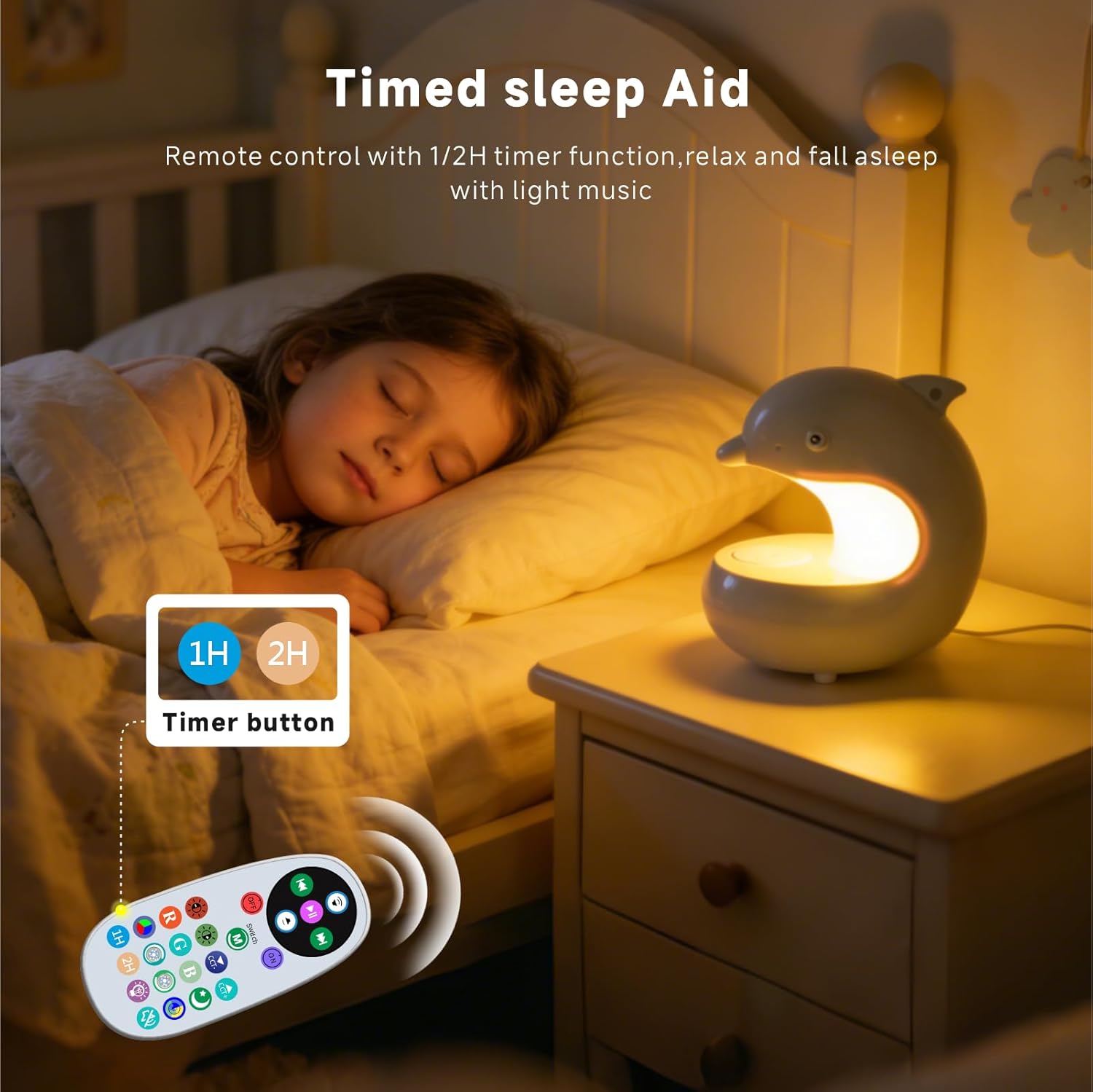 Smart LED Night Light with Bluetooth Speaker, Rechargeable Table Lamp with 15W Wireless Charging | 4 Lighting Modes | Timing | Dimmable Atmosphere Lamp for Bedroom, Home Decor, Party, Office