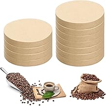 600 Pcs Unbleached Coffee Filters, 64 mm Coffee Maker Filter Paper Coffee Filter Round and Natural Compatible with Aeropress Filters and Espresso Machines Accessories