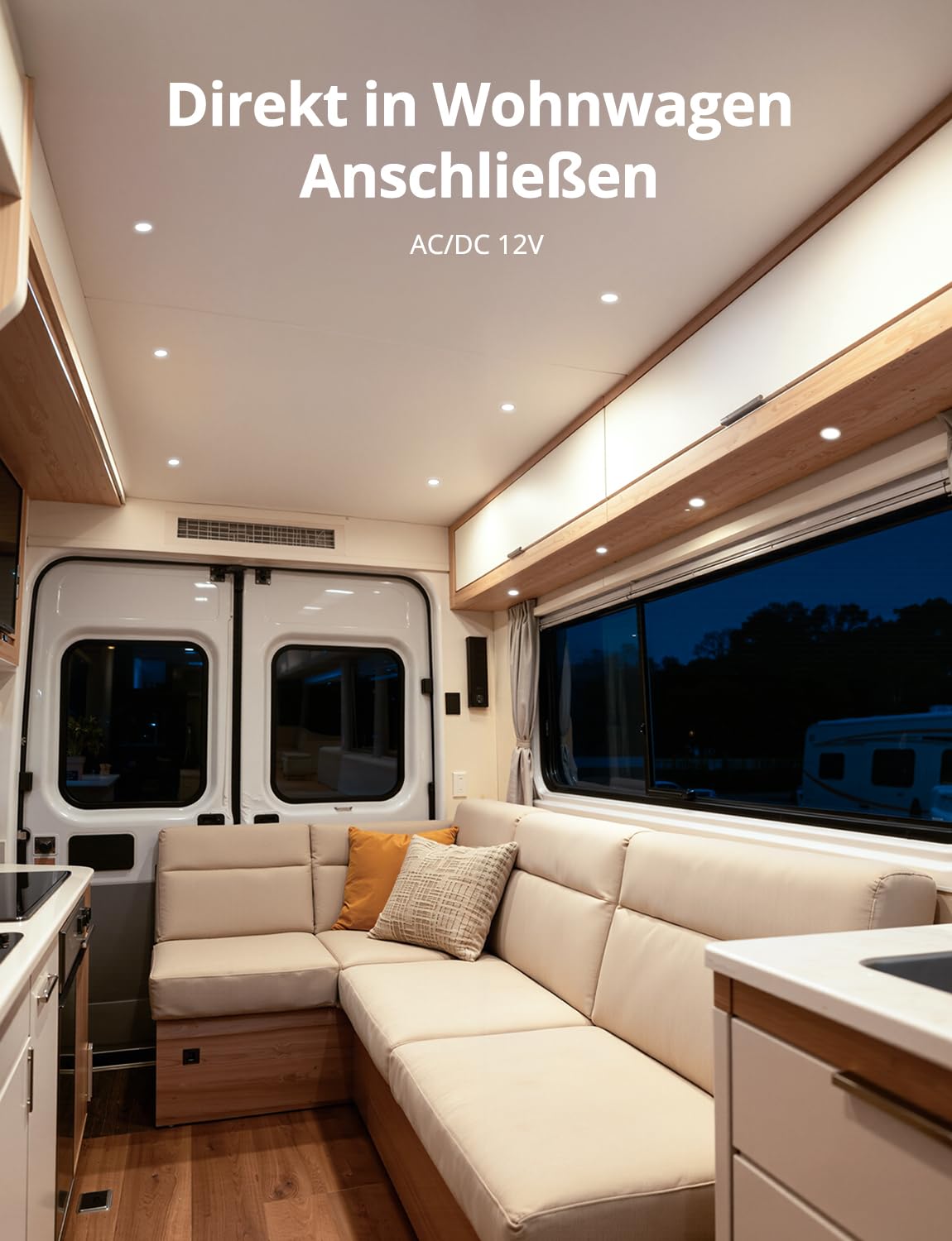 BOJIM LED Einbaustrahler AC/DC 12V Spots Wohnmobil, 55mm 58mm 60mm Lochmass, 4W IP44 Wasserdicht Einbauspot Slim, Warmweiß Neutralweiß Kaltweiß Einbauleuchten, Möbeleinbauleuchte für Camper Bad, 6er