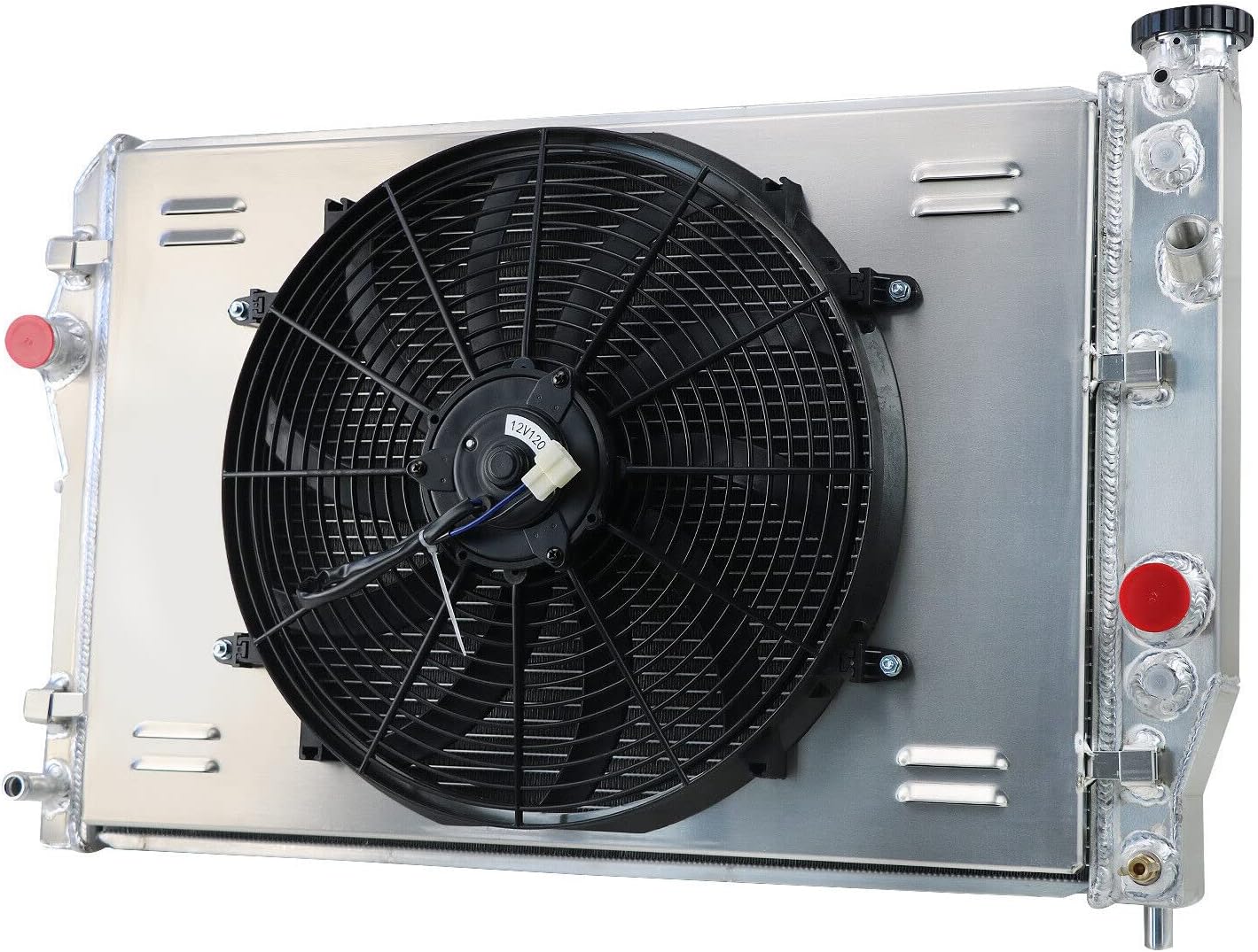 Full Aluminum Radiator For 1993-2002 Chevrolet Chevy Camaro Z28, Pontiac Firebird 5.7L V8 1994 1995 1996 1997 1998 1999 2000 2001,4 Row All Aluminum Radiator+Shroud Fan+Relay Kit
