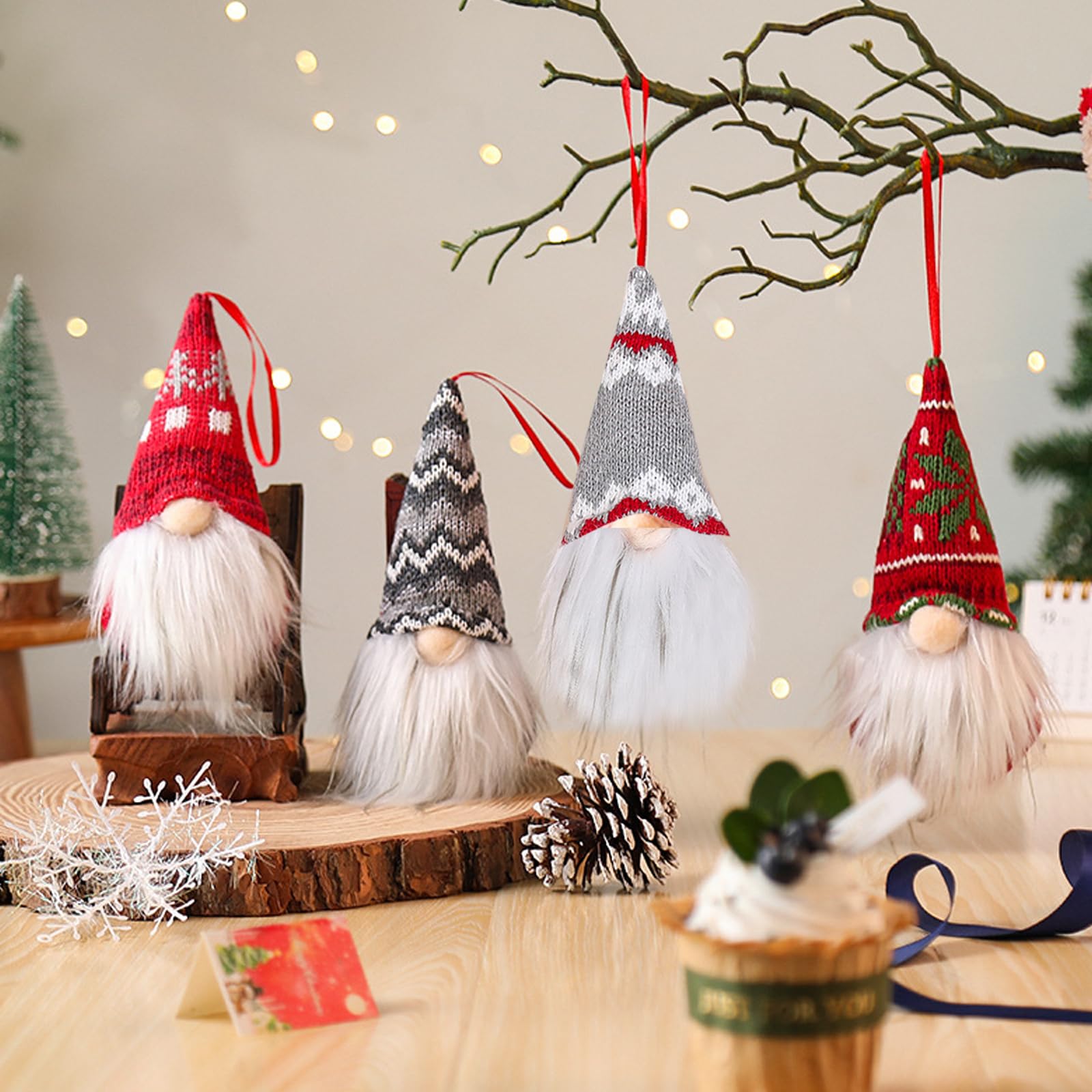 Bseical 3 Pezzi Gnomi Natalizi con Gambe Peluche LED Luce Luminosi, con Cappello, Addobbi di Natale Elfo Stoffa, Decorazione Casa, Ornamenti Regalo