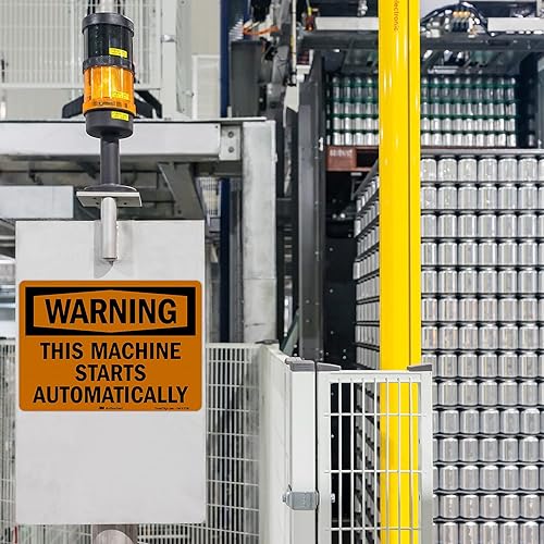 Miniatura 3 de SmartSign Etiqueta OSHA de 5 x 7 pulgadas, vinilo laminado de 5.5 mil, material reflectante de grado ingeniero 3M, negro y naranja