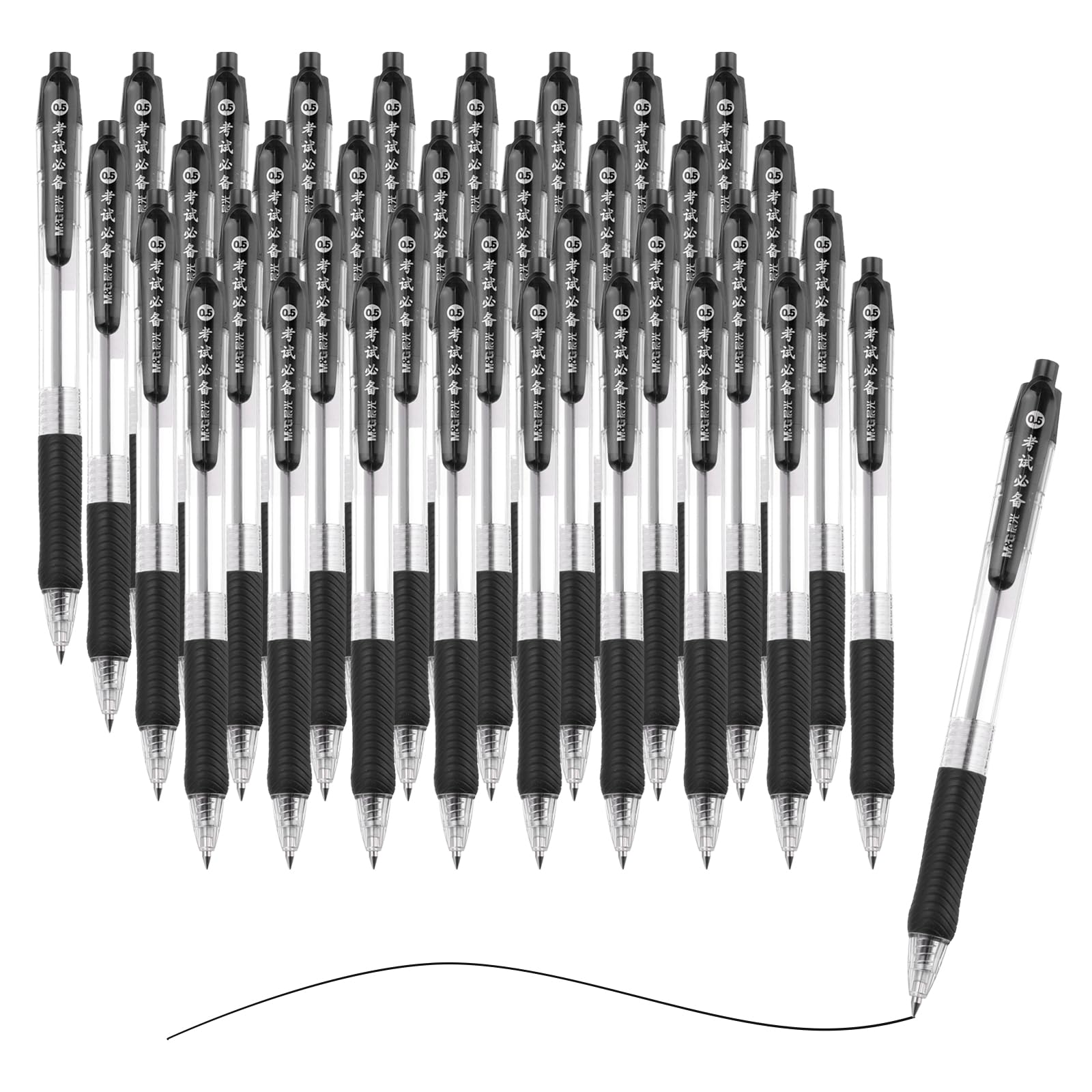 Stylos à bille 0,5 mm PATIKIL transparents lot de 36 pour ne plus manquer de fournitures - 7