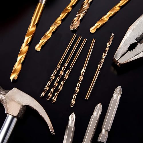 Miniatura 5 de Juego de brocas de cobalto M35 de acero de alta velocidad para metal endurecido, acero inoxidable, hierro fundido, plástico para carpintería (15