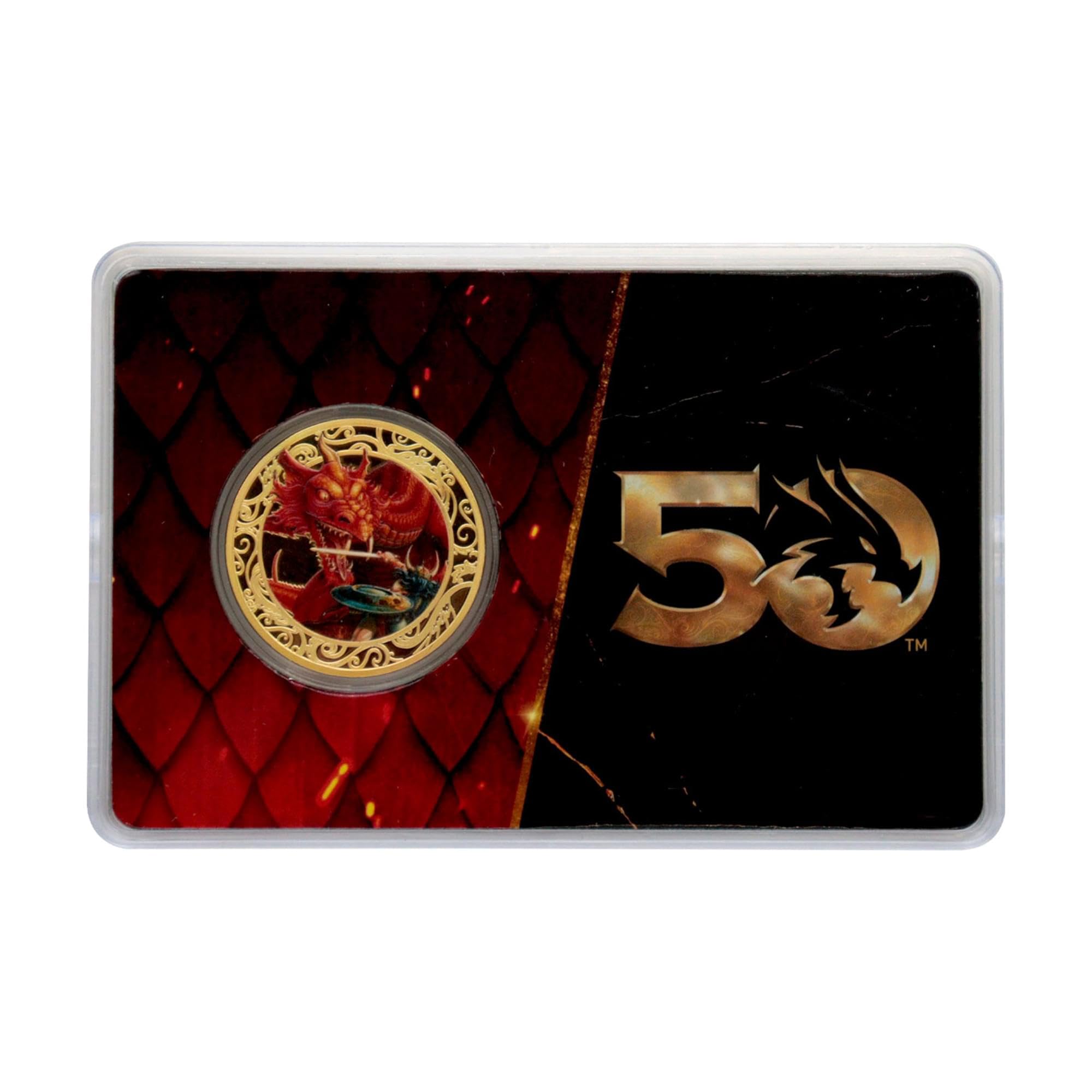 Dungeons & Dragons - 50th Anniversary 24k Gold Plated Coin With Colour Print