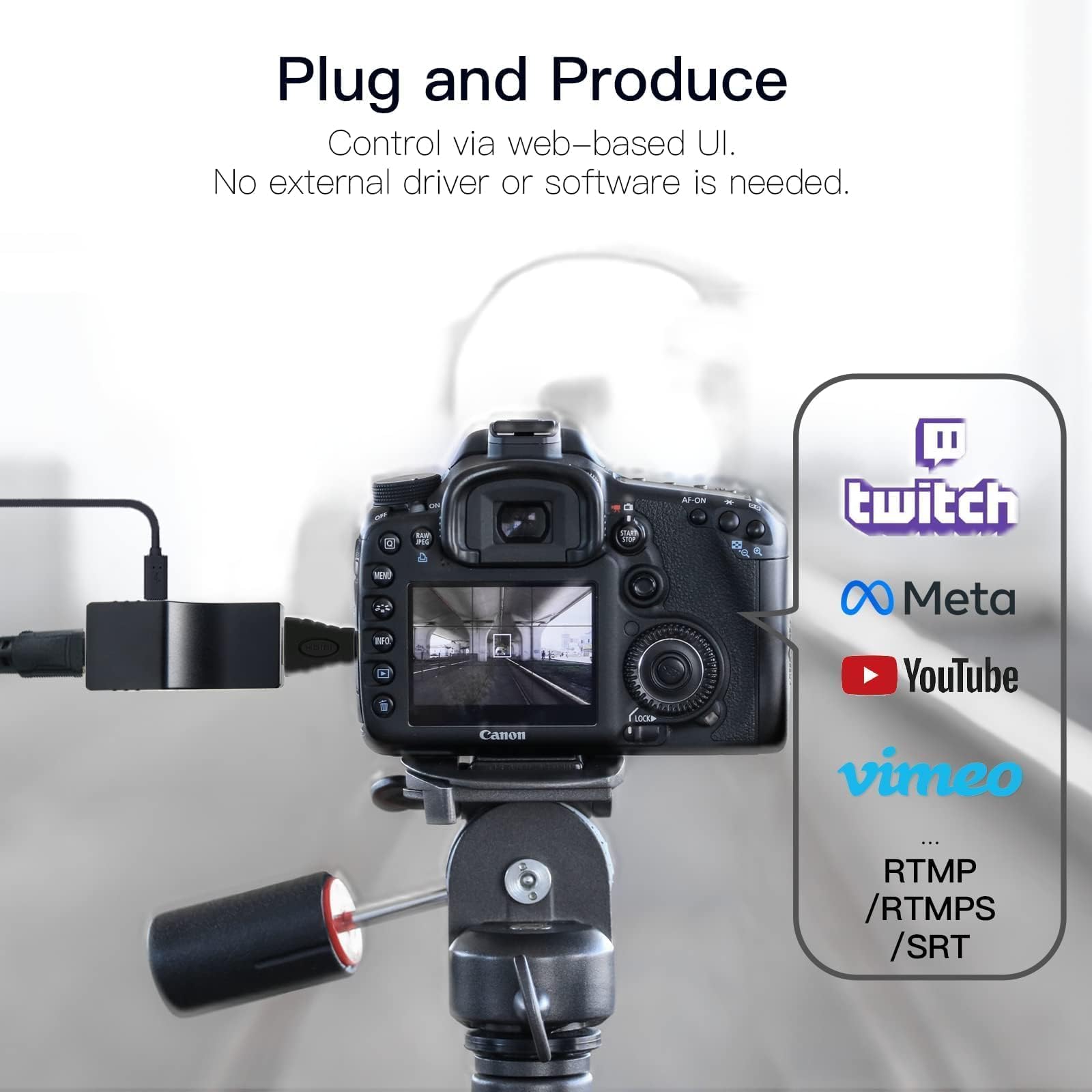 DDMALL 4K NDI HDMI Encoder mit NDI|HX2-Unterstützung, H.265 und H.264 HDMI-Videoencoder (Modell HEV-4K) Professionelles Streaming