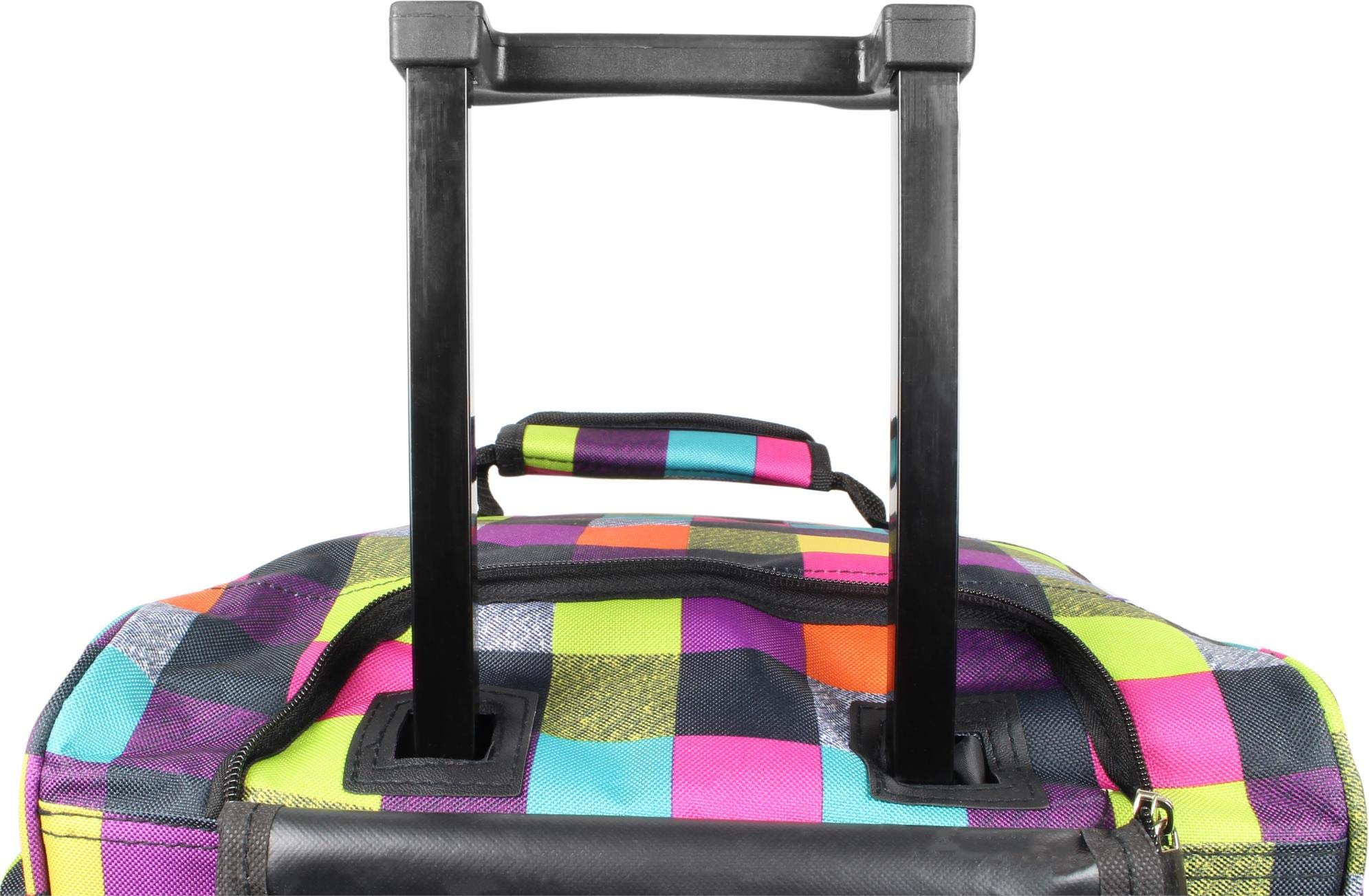 normani Leichte robuste Sport und Reisetasche 80-120 Liter - Trolley wasserabweisend reißfest leicht zu reinigen - 2 Rollen verstärkter Boden Schwarz/Lila/Gelb / 80 Liter XXL
