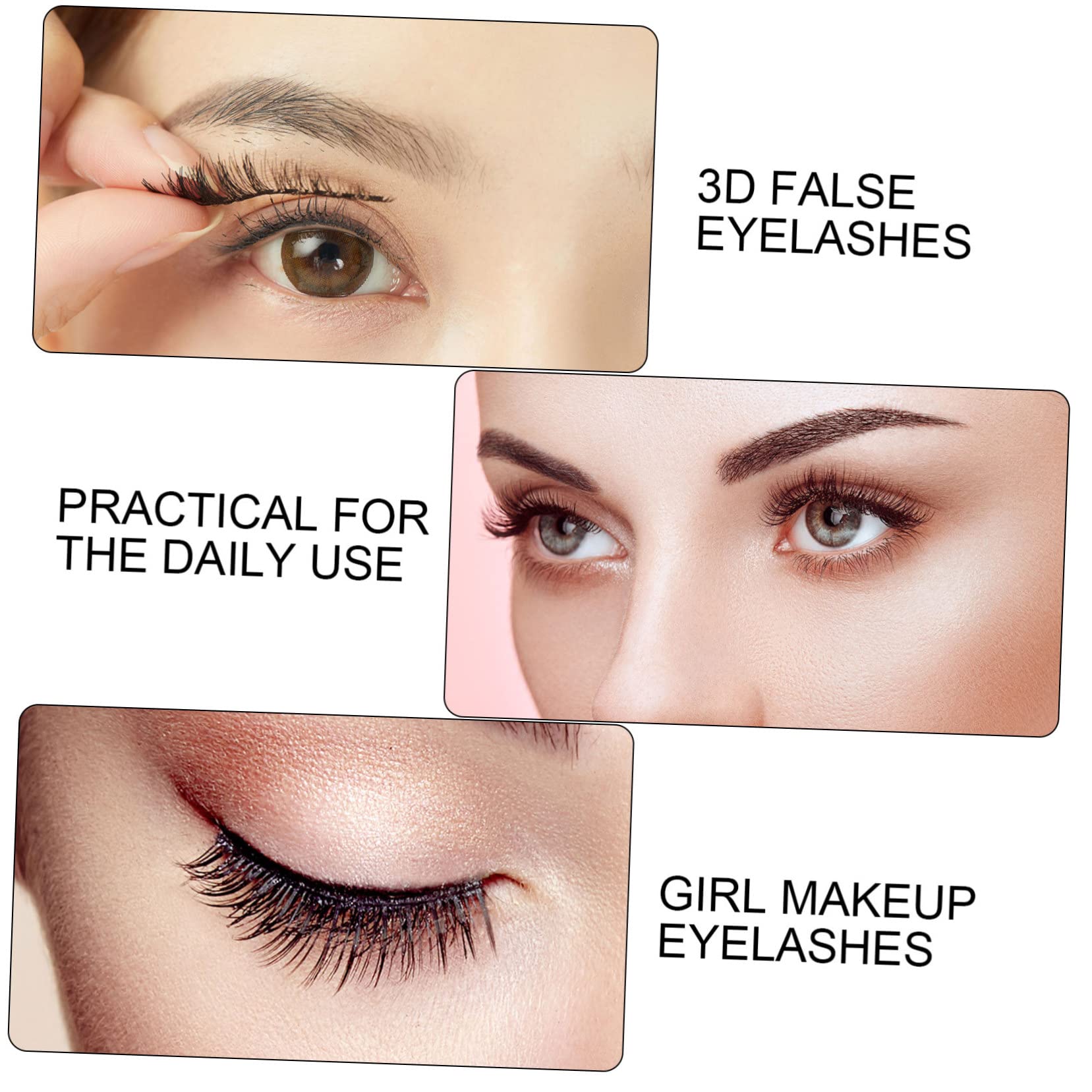 FRCOLOR 60paare Natürliche Wimpern Flauschige Falsche Wimpern Für Make-up Hochzeiten Und Fotoshootings Wiederverwendbare Für Augen