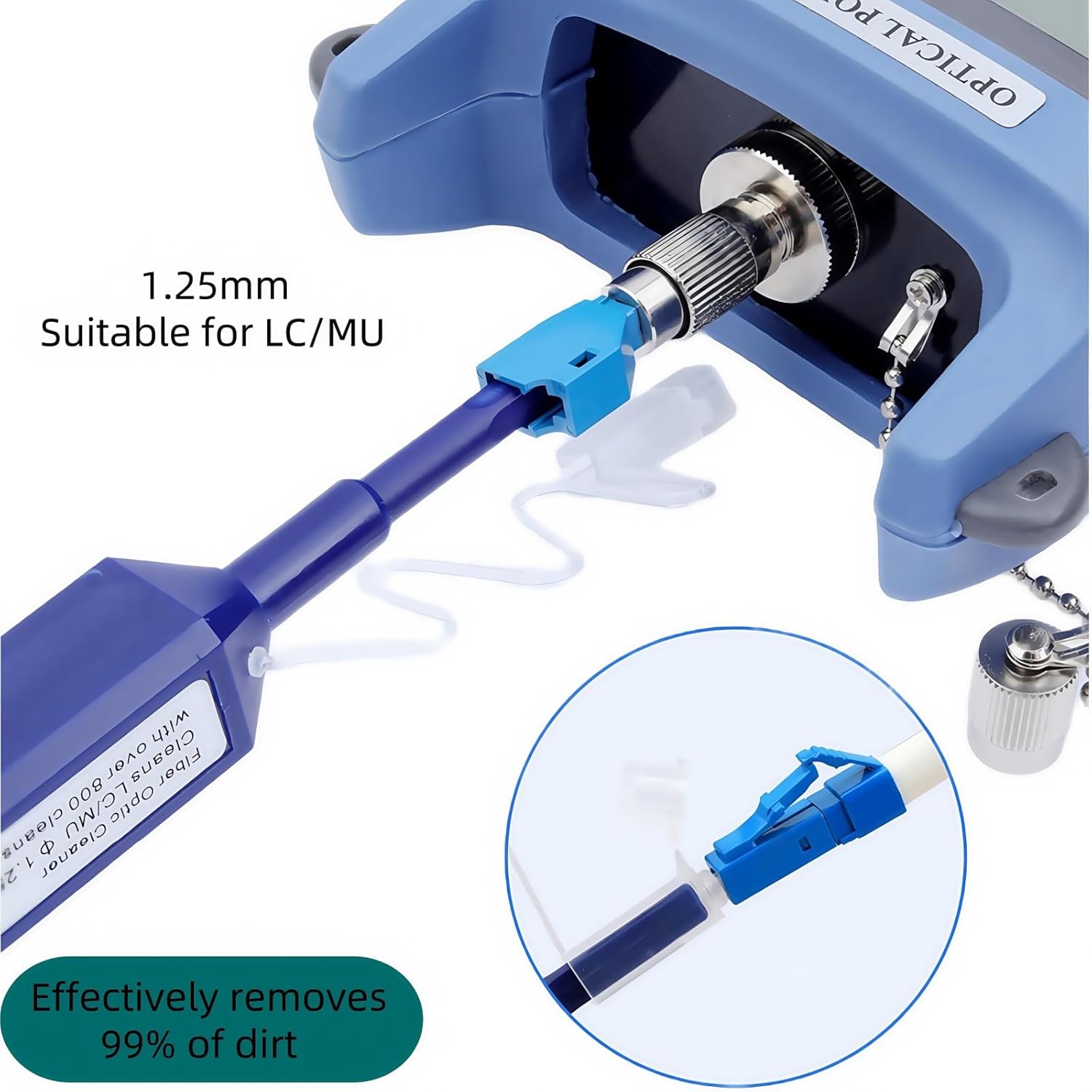 TXWTXPJ- 10-Pack LC Fiber Optic Cleaning Pen, 800+ Cleans per Pen, for LC/MU Connectors, Data Center, Network Maintenance