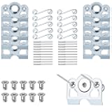 VPZMT 1/4 Turn Quick Release Steel Slot Head Dzus Fastener Button with Springs & Dimpled Tabs (10 Pack)