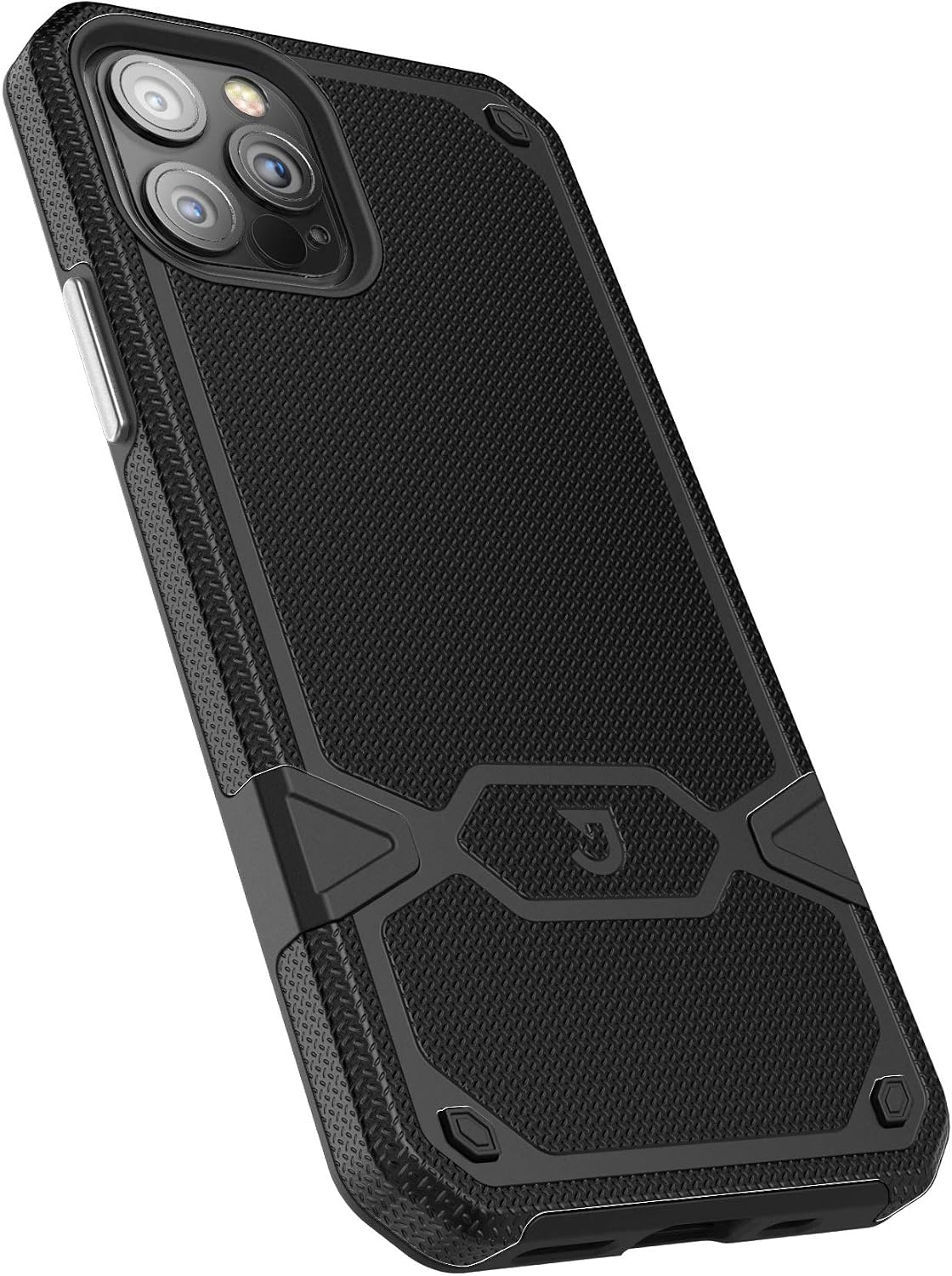 Jaagd Slim Shock-Absorbing Rugged Case Compatible with iPhone 12 Case; Compatible with iPhone 12 Pro Case (Black)