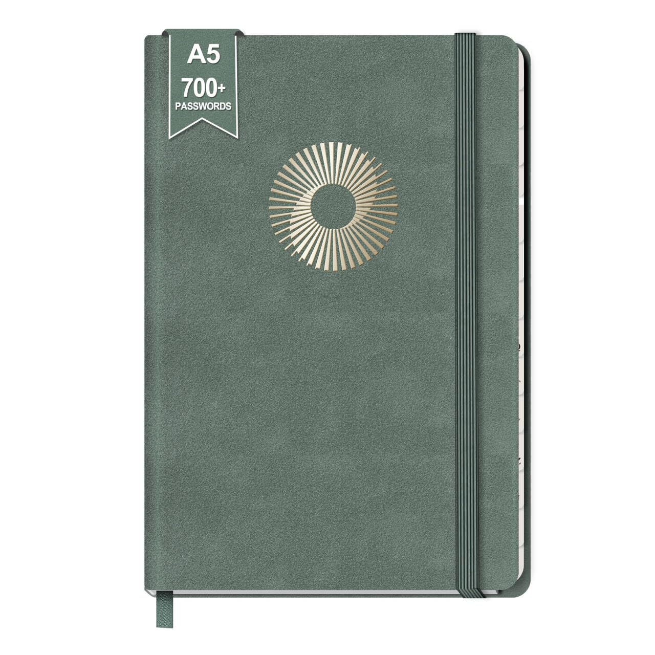 BIROYAL A5 Password Book Alphabetical with Tabs - Stores 700+ Passwords - Internet Address and Password Notebook for Seniors, Adult - Hardcover Passwords Book - Computer&Website Log In Keeper Notebook