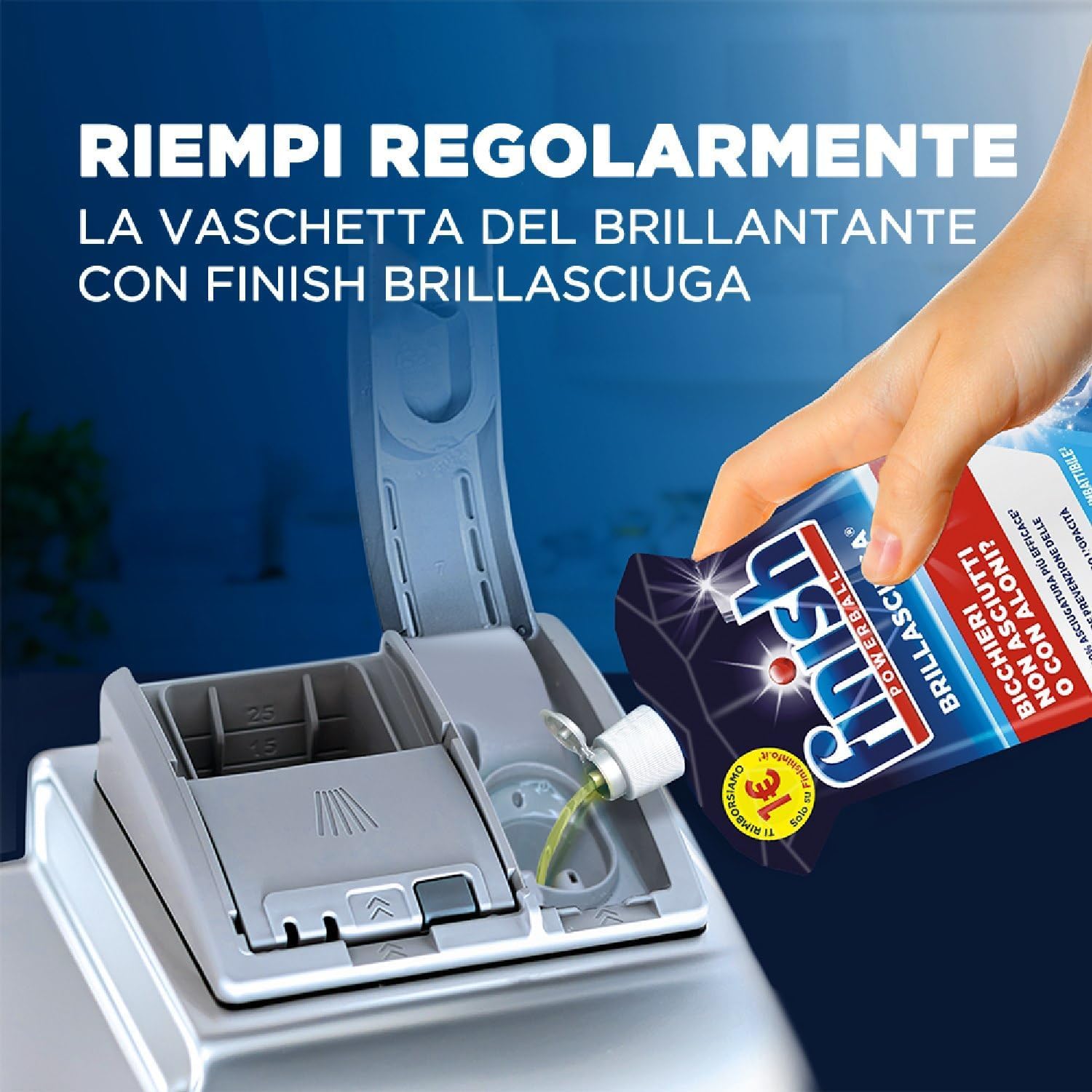 Finish Curalavastoviglie al Limone, 3 Prodotti da 250 ml di Cura Lavastoviglie & Brillantante Lavastoviglie al Limone, 2 Prodotti da 500 ml di Brillantante