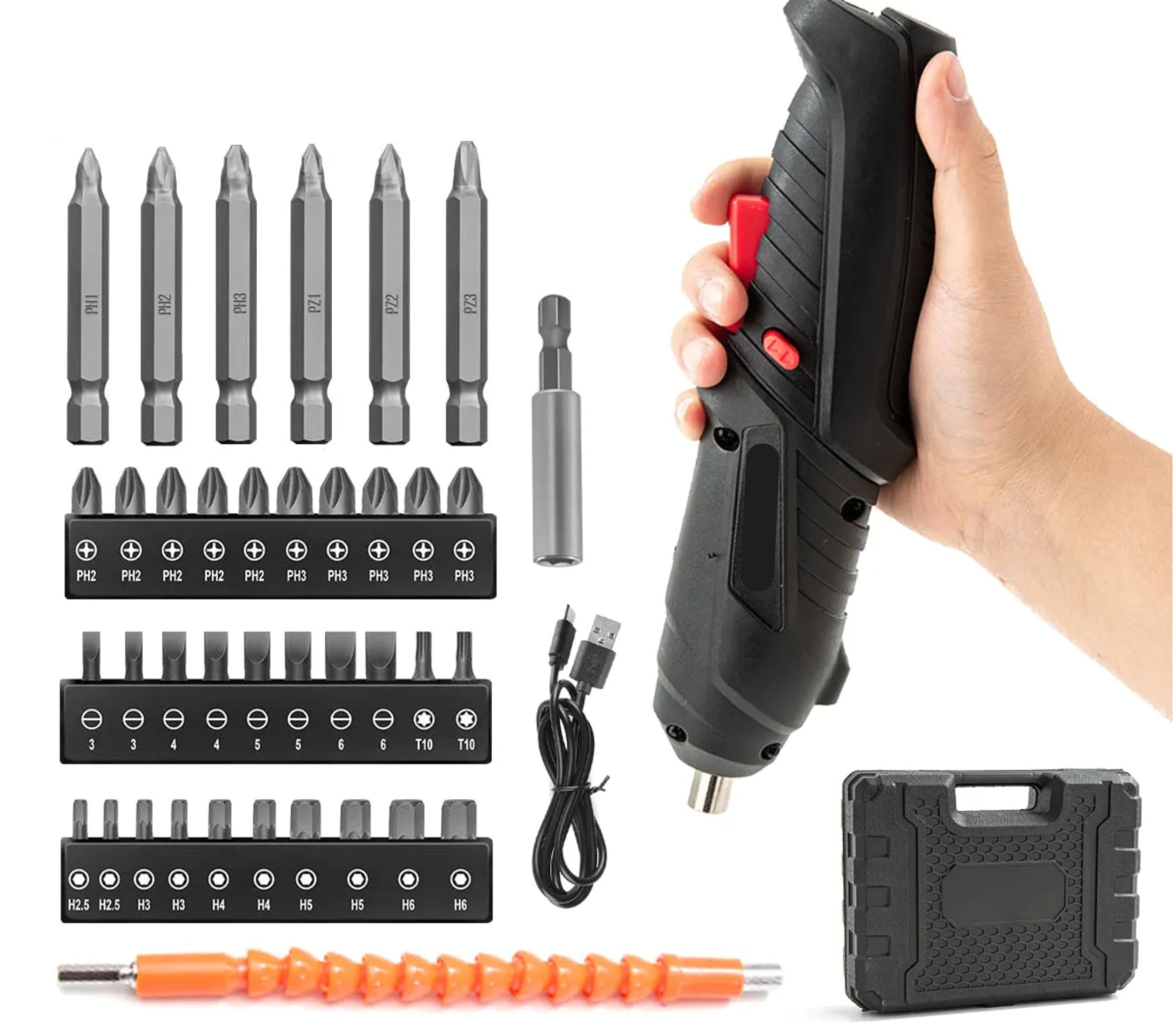 402 you.fuu.eri.pon Parafusadeira furadeira chave de fenda eletrica de 3.6v furadeira