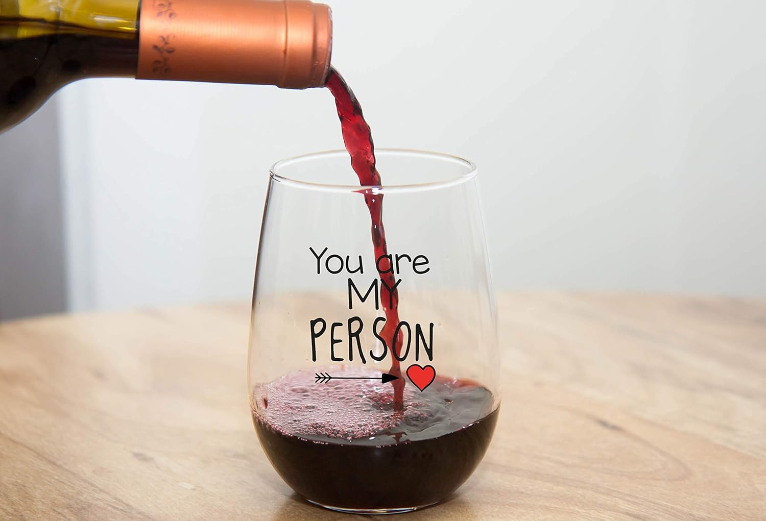 Super Big Clearance! You Are My Person - 15 oz Stemless Wine Glass - Perfect Birthday Gift for Women, Girlfriend, Wife, or Mom, Best Friend Gifts For Women Unique, Best Friend Birthday Gifts For Women, BFF Gifts For Women