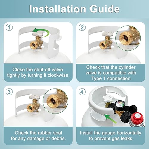 Miniatura 8 de SHINESTAR Manguera adaptadora de propano y regulador para parrilla Blackstone de 17 y 22 pulgadas, cambia a tanque de 20 libras, se extiende hasta 3