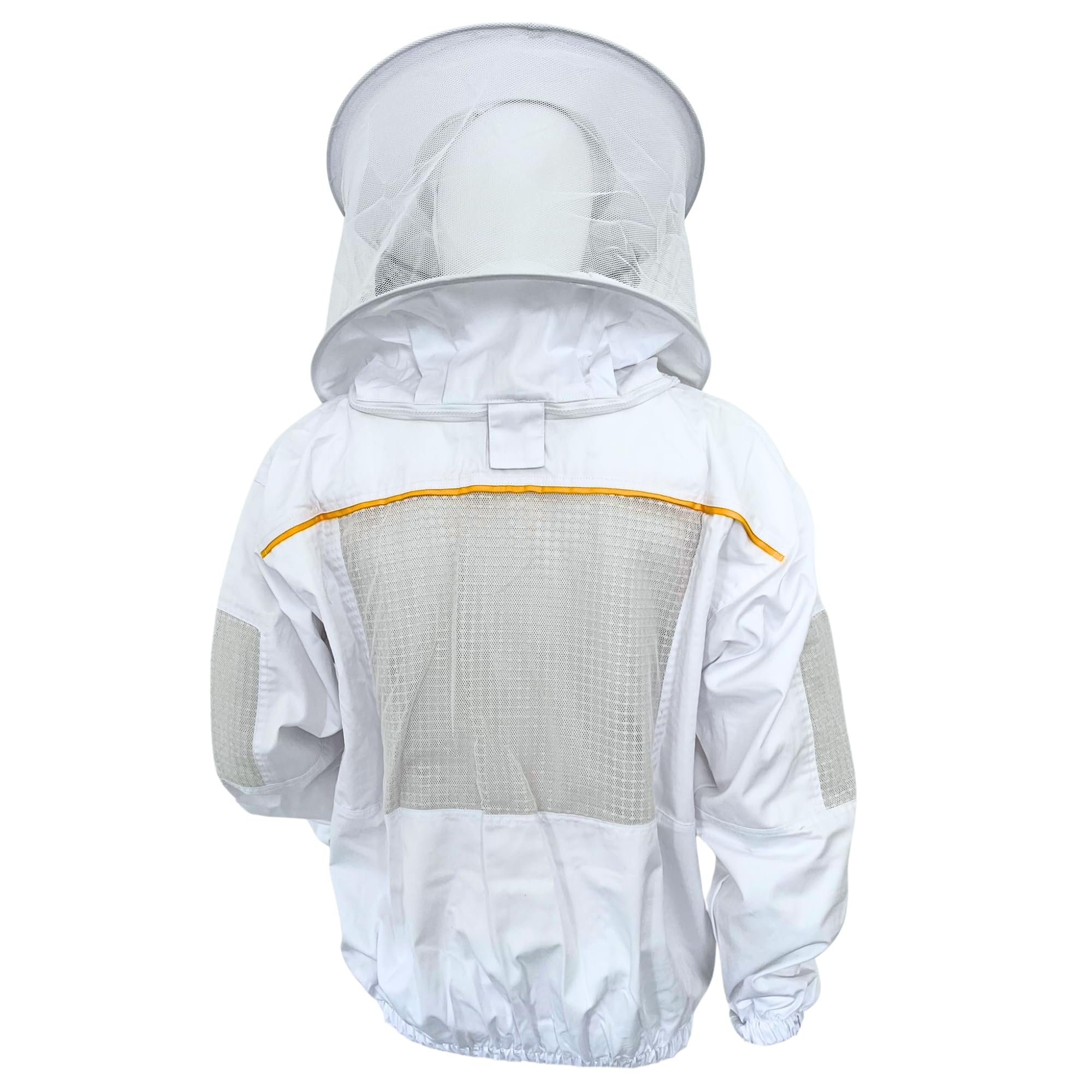 Imkerschutzjacke Imkerjacke Low-Air mit integriertem Schleier weiß mit Reißverschluss Größe S