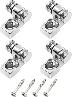 Musiclily Vintage Roller Guitar String Tree Guides Retainer for Fender Strat Stratocaster Tele Telecaster Electric Guitar, Chrome(Pack of 4)