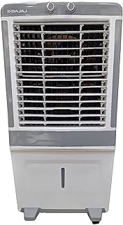 BAJAJ DMH 87X New 87L Desert Air Cooler Honeycomb Pad TurboFan Technology| Powerful Air Throw| 3-Speed Control| Portable Air Cooler For Home (White, 480162)