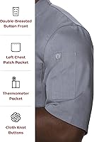 Vista 4 de Chef Works Abrigo de chef Montreal Cool Vent para hombre