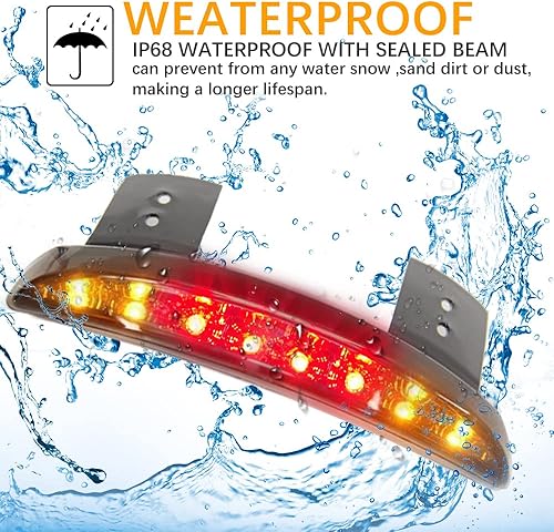 Vista 8 de DREAMIZER Luz trasera de freno de motocicleta Fender Edge Lámpara LED con siganls de giro compatible con Sportster XL883N 1200N XL1200V XL1200X Cafe