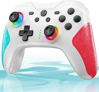 Switch コントローラー Switch2 TURBO連射機能 スイッチ コントローラー 20時間連続使用 マクロ機能 | 1000mAh大容量 背面ボタン付き 9色RGBライトBluetooth 無線接続 ジャイロセンサー搭載 4階段HD振動 スリープ解除 プロコン Switch/Lite/OLEDに対応 Android/IOS/PCにも対応 日本語取扱説明書付き