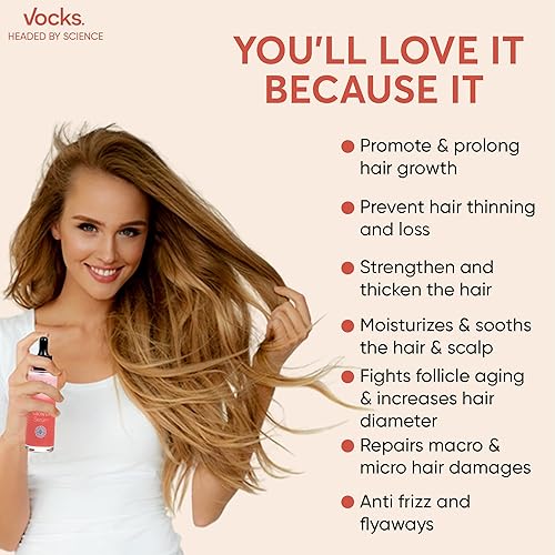 Miniatura 4 de Vocks Suero para el crecimiento del cabello para mujeres y hombres Tratamiento antiadelgazamiento y pérdida de cabello Tratamiento de