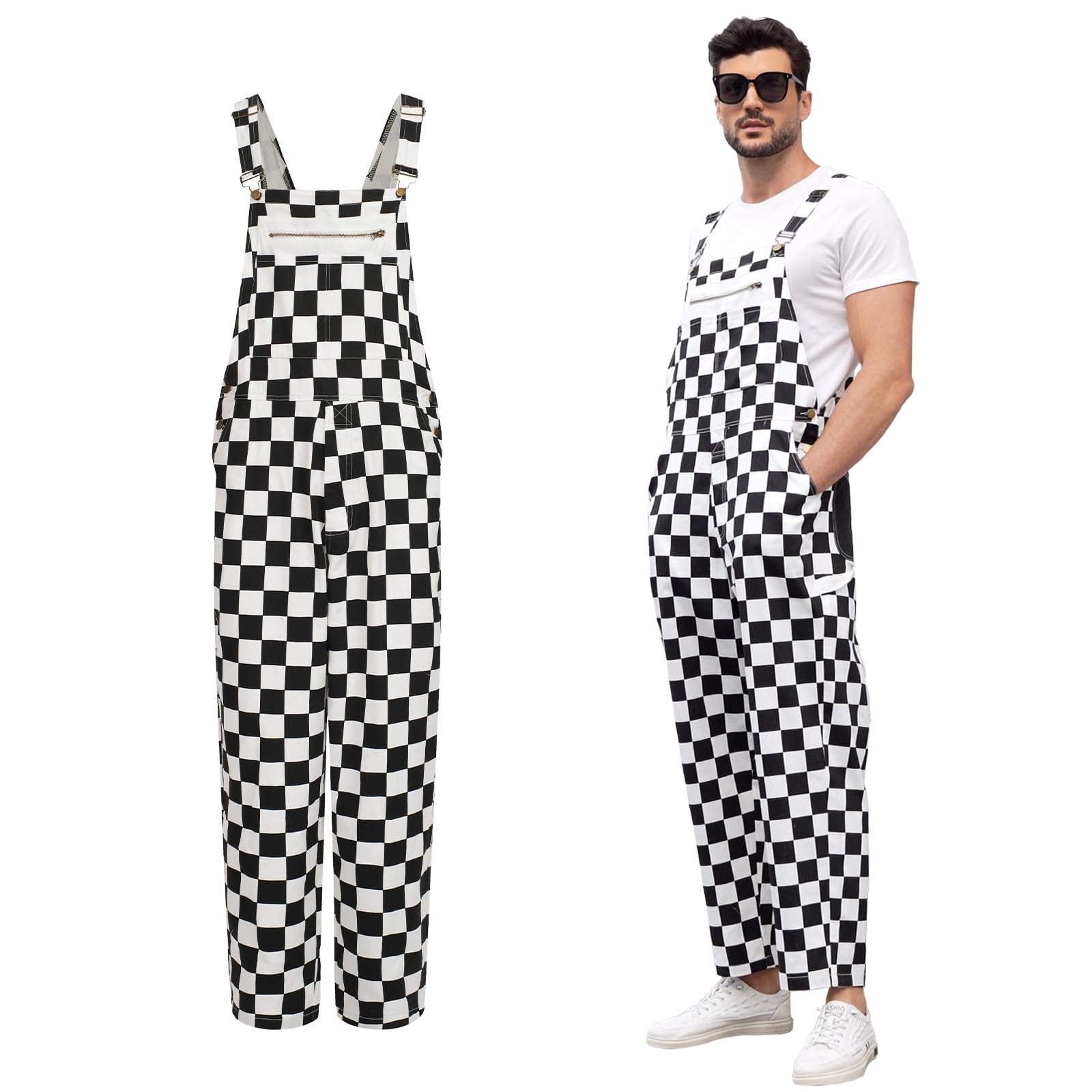 Men Overalls St Patrick Day Overalls USA Overall Checkered Overall Men Women Game Bibs Coveralls Pant Jumpsuit