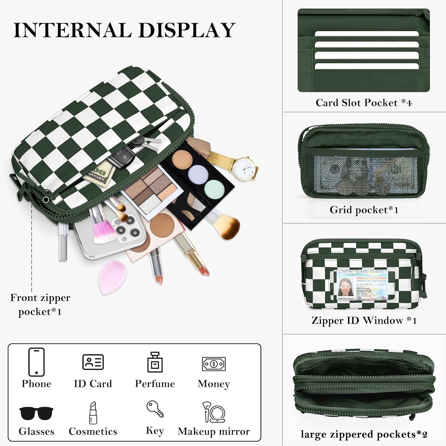 BIAOTIE Wristlet Wallets for Women, Small Crossbody Purses Travel Pouch Phone Nylon Wrist Wallet Shoulder Purse - Image 4