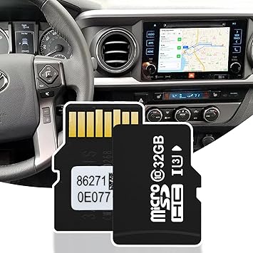 2026 Latest Navigation SD Card GPS Map Update 86271-0E077 for Toyota Highlander, Tacoma, Sienna, RAV4, Tundra, 4Runner, Prius, Venza, Mirai, Corolla, Camry, Avalon, Toyota Map Card for USA/Canada