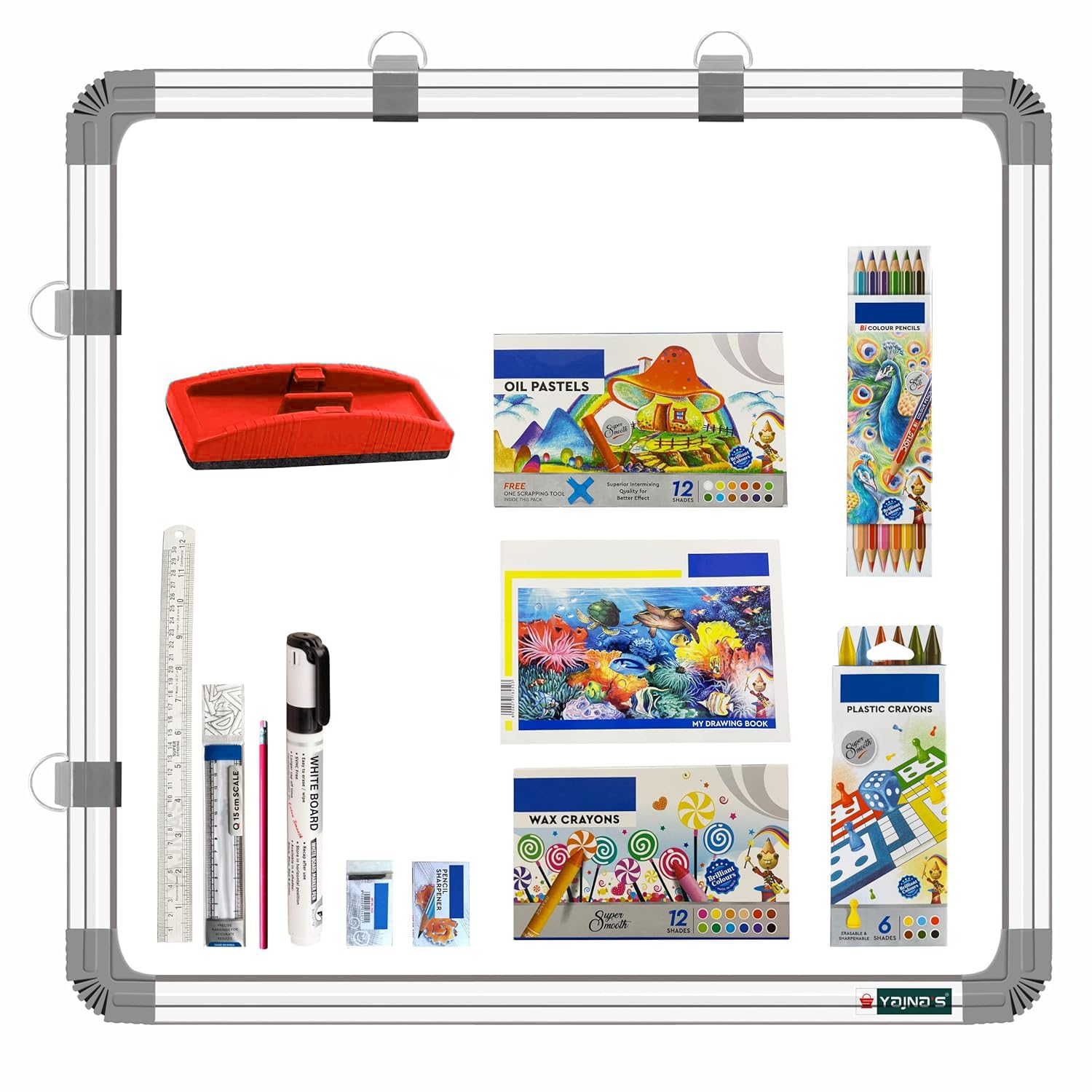 YAJNAS Magnetic Whiteboard - Portable Lapboard -23