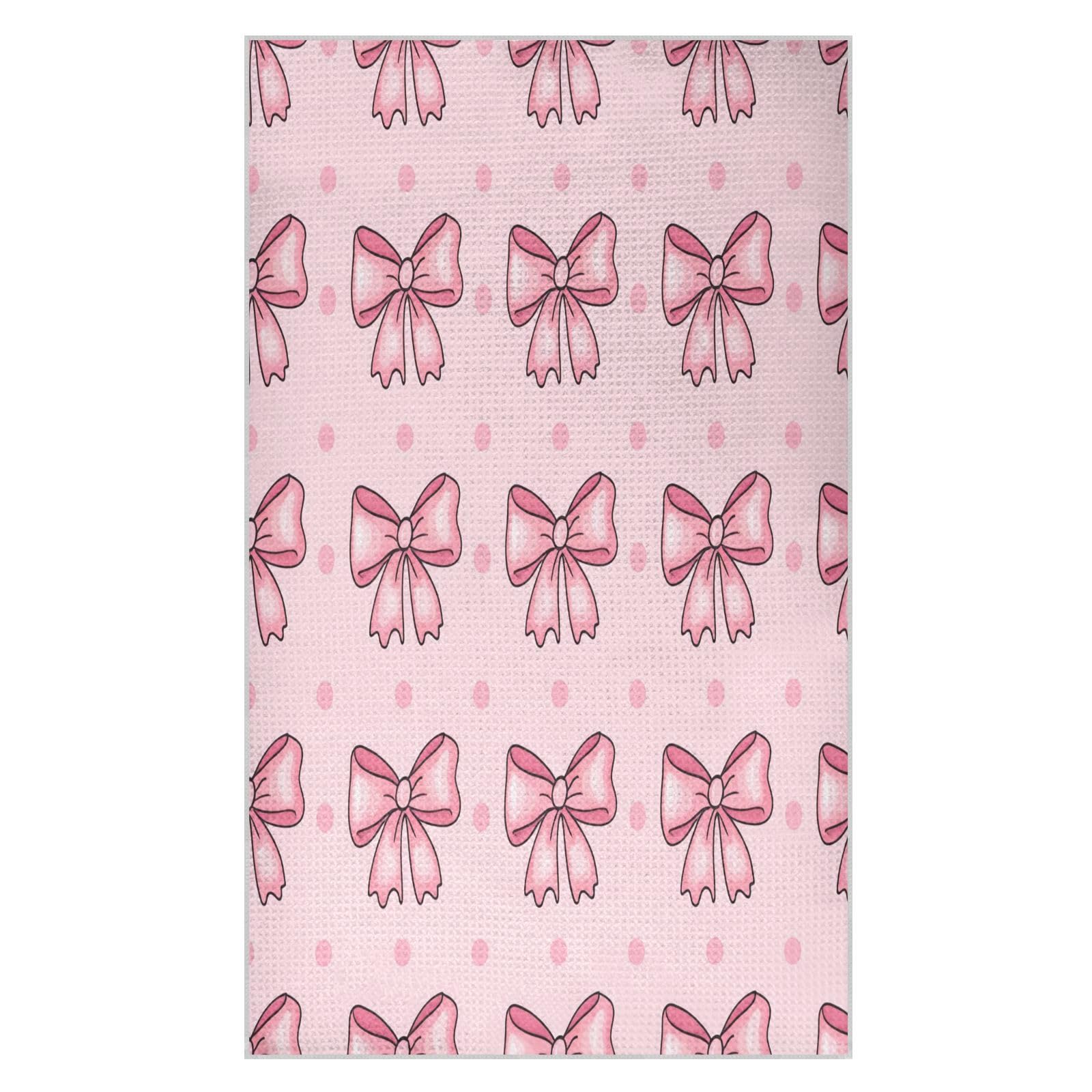 BURSTDDY Bow Kitchen Towels,Absorbent Dish Towels 1 Pack
