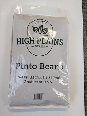 High Plains Pinto Beans 25 lb Bag | Dry Pinto Beans | Non-GMO, High Protein & Fiber | Farm Fresh Dried Pinto Beans for Soups, Chili, Refried Beans & Mexican Recipes | Premium Quality Vegan Plant-Based Protein | Product of USA