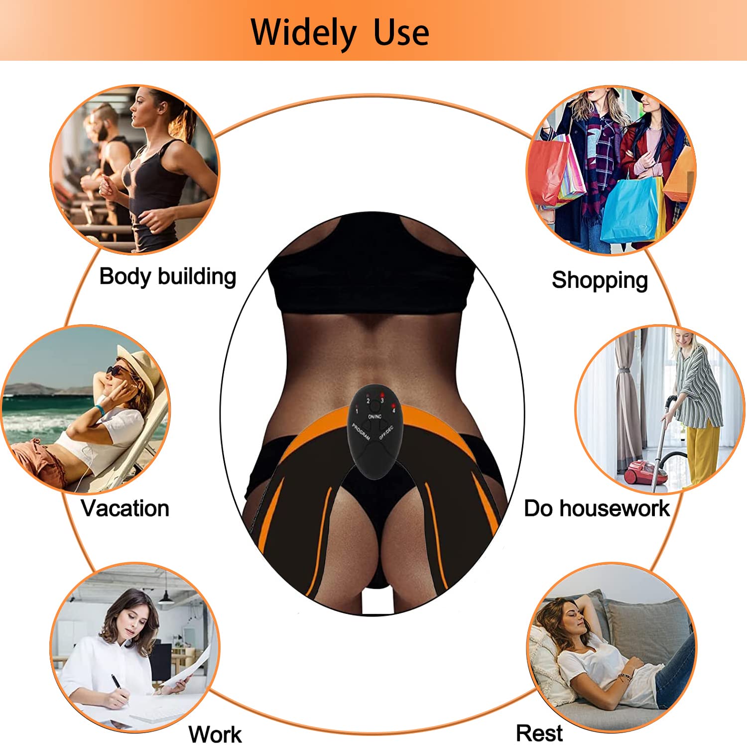Po Trainer, EMS Trainingsgerät zur gezielten Stimulation, Hip Trainer EMS Trainingsgerät, Fitness Training für Damen, Elektro Stimulationsgerät Po Hebegerät Hüfte Shaper