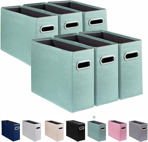 Miniatura 17 de Paquete de 4 cajas de almacenamiento de archivos plegables de tamaño carta, organizador de carpetas de archivos colgantes de tela, soporte portátil