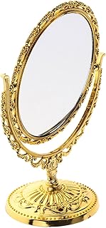 Gatuida Espejo de maquillaje giratorio de dob...