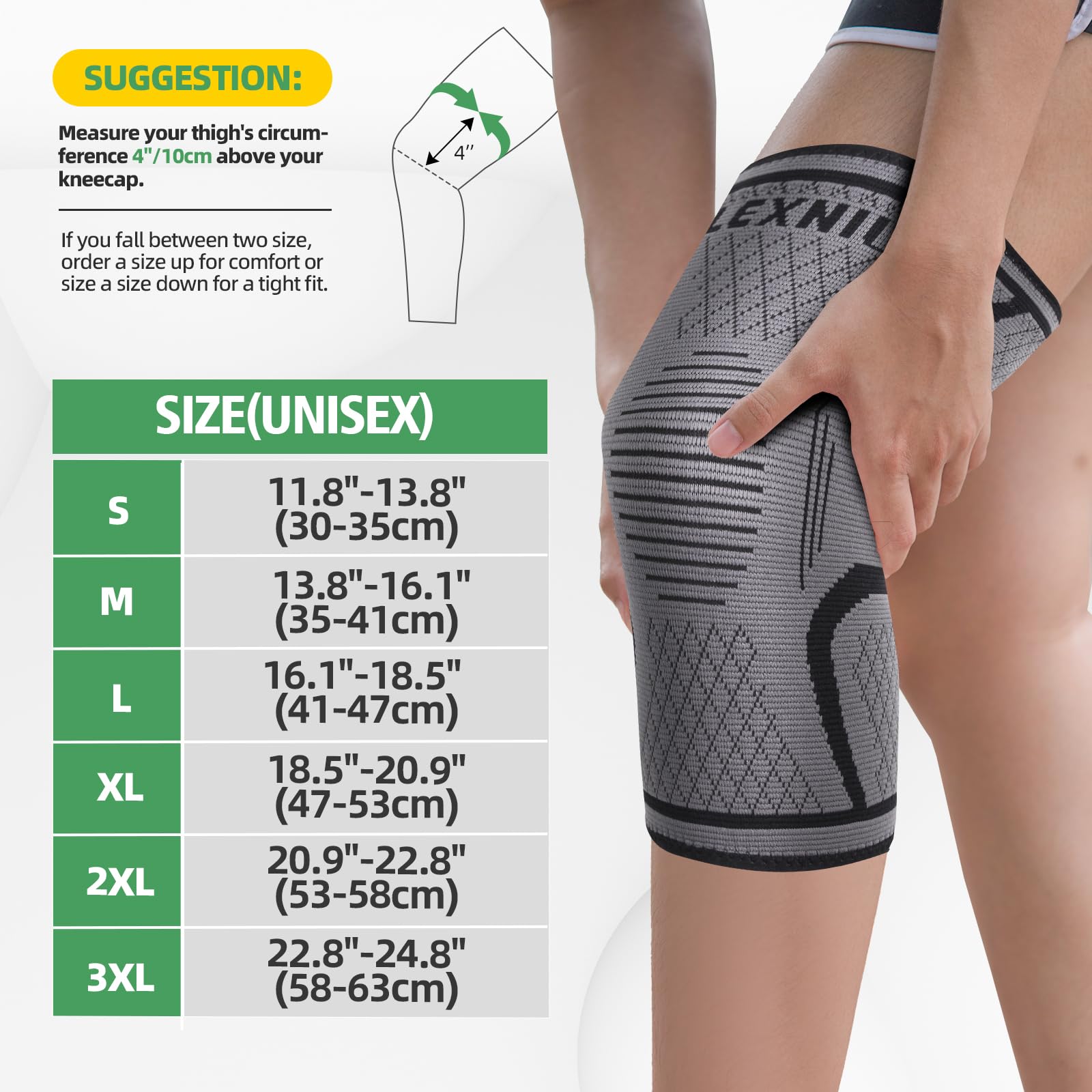 Ginocchiera Ortopedica per Uomo/Donne, 2 Pezzi tutore ginocchio per Artrosi, Menisco Lesionato, Lesioni dei Legamenti, Fascia Ginocchiere Sportiva, Palestra, Supporto per Ginocchio(3XL)