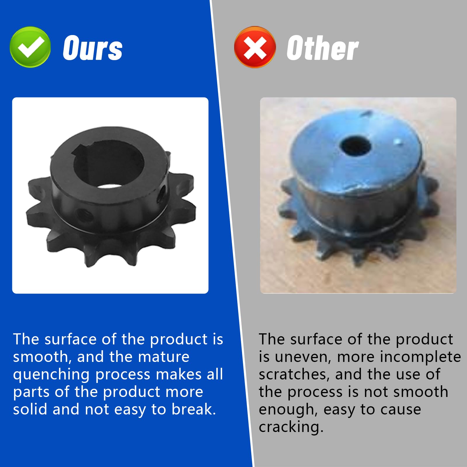 #50 Roller Chain Sprocket Type B 1 inch Bore 12 Tooth 50BS10 — Amazon image 3