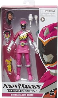 Power Rangers Lightning Collection Dino Charge Pink Ranger 15-cm Premium Collectible Action Figure Toy, Power Pop Art Packaging Variant